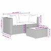 vidaXL 3 Piece Garden Lounge Set with Cushions Brown Poly Rattan