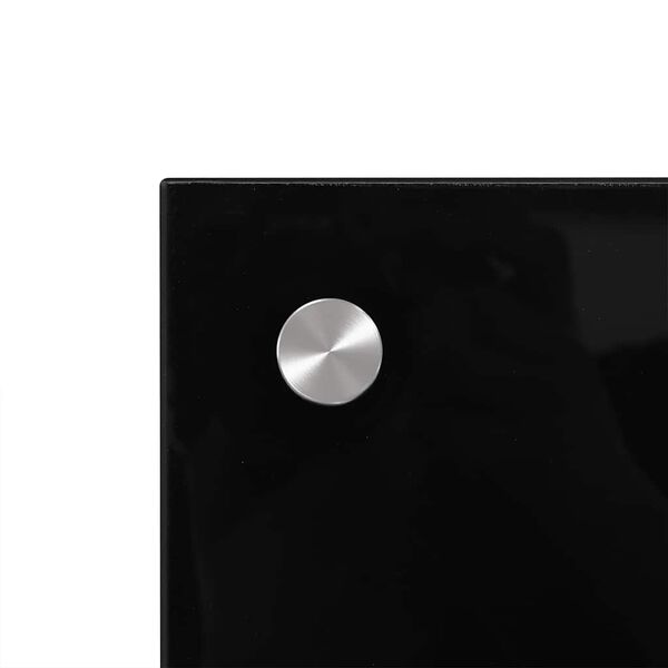 vidaXL Kitchen Backsplash Black 80 x 40 cm Tempered Glass