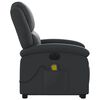 vidaXL Electric Stand up Massage Recliner Chair Black Real Leather