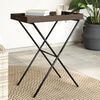 vidaXL Folding Tray Table Brown 65x40x75 cm Poly Rattan