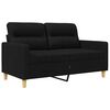 vidaXL 2-Seater Sofa Black 120 cm Fabric