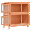 vidaXL Outdoor Rabbit Hutch Small Animal House Pet Cage 4 Doors Wood