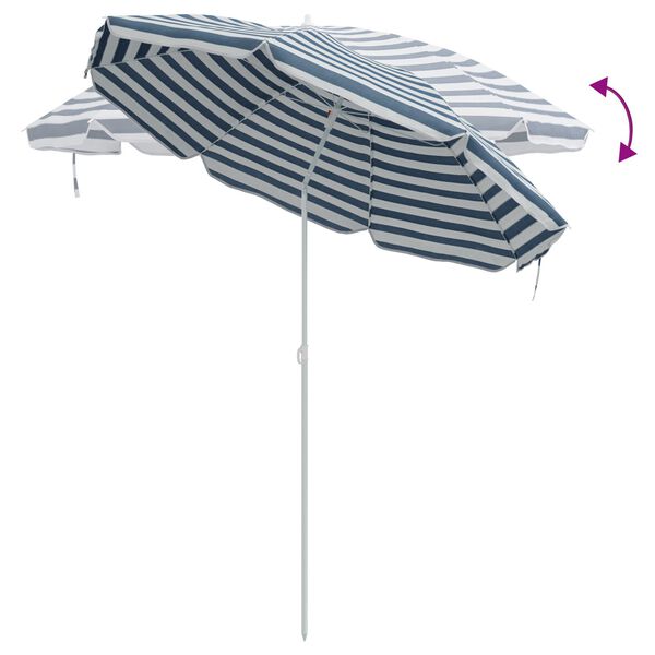 vidaXL Beach Parasol Blue 300 cm