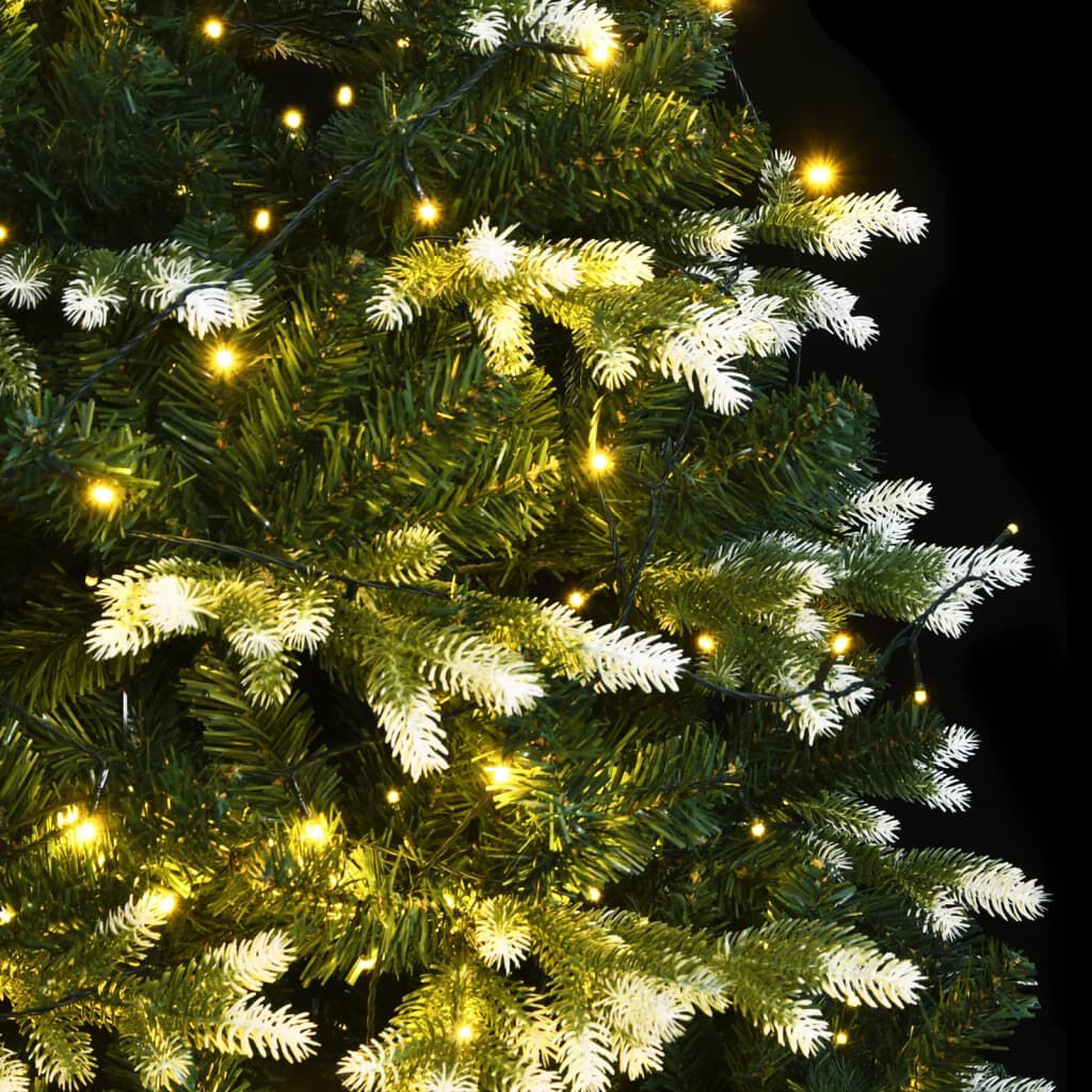 vidaXL Artificial Hinged Christmas Tree 300 LEDs & Flocked Snow 180 cm