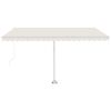 vidaXL Freestanding Manual Retractable Awning 400x300 cm Cream