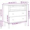 vidaXL Drawer Cabinet SENJA Rattan Look Brown 80x40x80 cm Solid Wood Pine