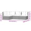 vidaXL 4 Piece Garden Lounge Set with Cushions Black Poly Rattan