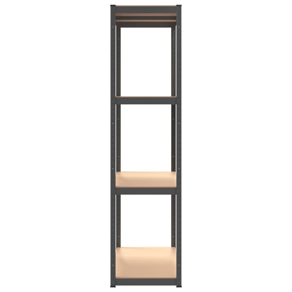 vidaXL 4-Layer Shelves 3 pcs Anthracite Steel&Engineered Wood