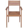 vidaXL Garden Chairs 2 pcs with Bright Green Cushions Solid Teak Wood