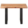 vidaXL Coffee Table with Live Edges 60x60x40 cm Solid Acacia Wood