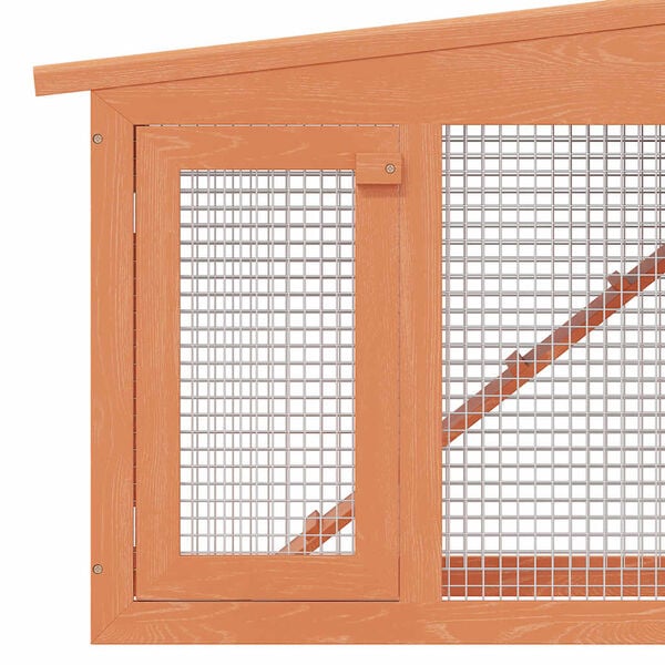 vidaXL Large Rabbit Hutch Small Animal House Pet Cage with Roofs Wood