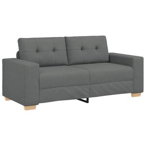 vidaXL Loveseat Sofa Dark Grey 140 cm Fabric