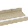vidaXL Wall Shelves 4 pcs White and Sonoma Oak 40x9x3 cm
