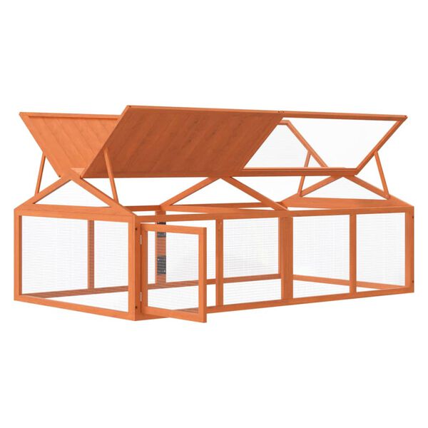 vidaXL Run Box Brown 200x112.5x74 cm Solid Wood Pine