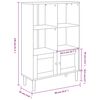 vidaXL Bookcase SENJA Rattan Look Brown 90x35x130 cm Solid Wood Pine