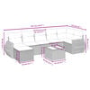 vidaXL 7 Piece Garden Sofa Set with Cushions Brown Poly Rattan