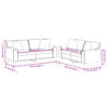 vidaXL 2 Piece Sofa Set with Pillows Black Faux Leather