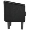 vidaXL Tub Chair Black Faux Leather