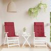 vidaXL Highback Chair Cushions 2 pcs Wine Red Oxford Fabric