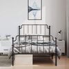 vidaXL Metal Bed Frame without Mattress with Footboard Black 100x200cm