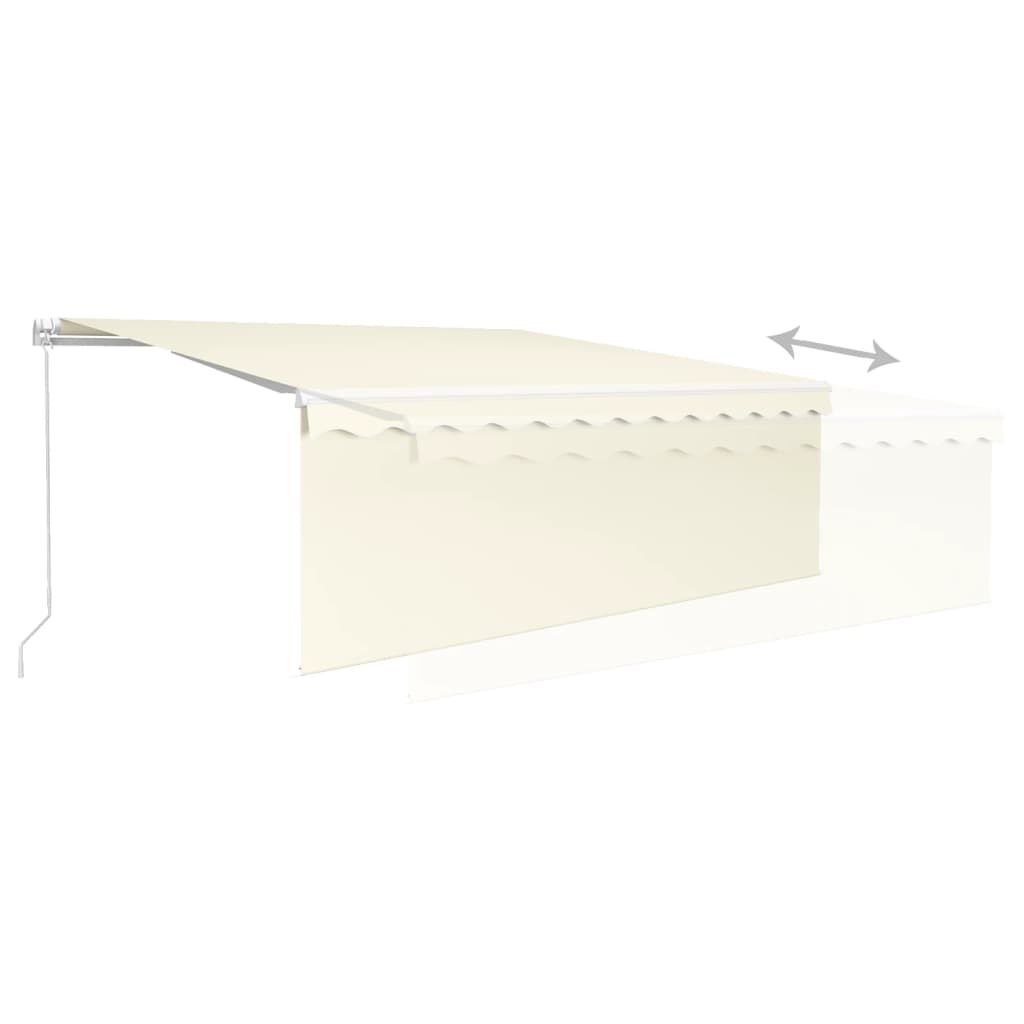 vidaXL Manual Retractable Awning with Blind 4x3m Cream