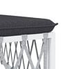 vidaXL 11 Piece Garden Lounge Set with Cushions White Steel