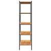 vidaXL 5-Tier Shelving Unit Black and Oak 80x40x163 cm