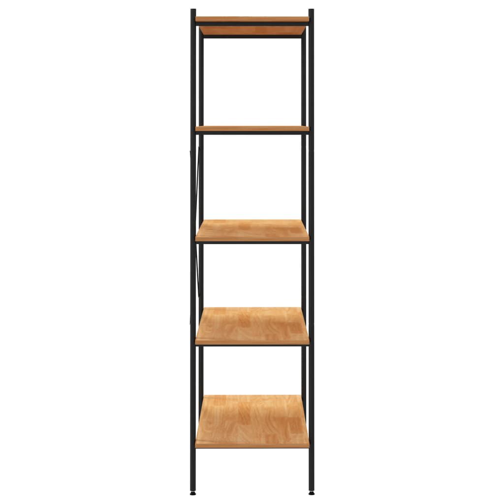vidaXL 5-Tier Shelving Unit Black and Oak 80x40x163 cm