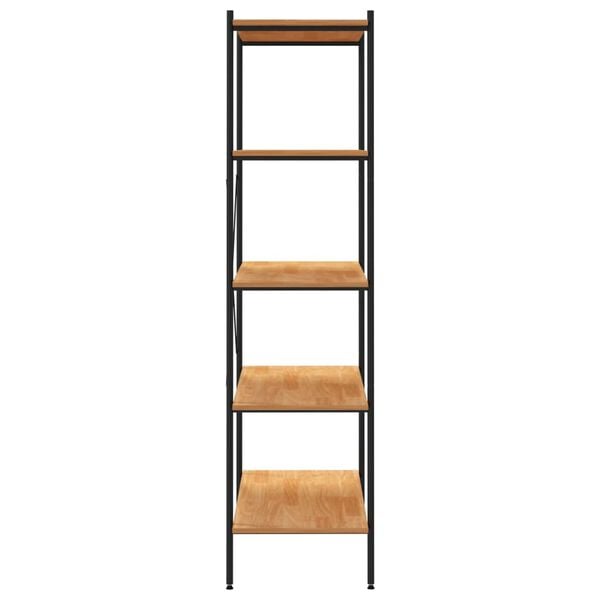 vidaXL 5-Tier Shelving Unit Black and Oak 80x40x163 cm