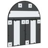 vidaXL Wall Mirror Black 60x70 cm Arch Iron