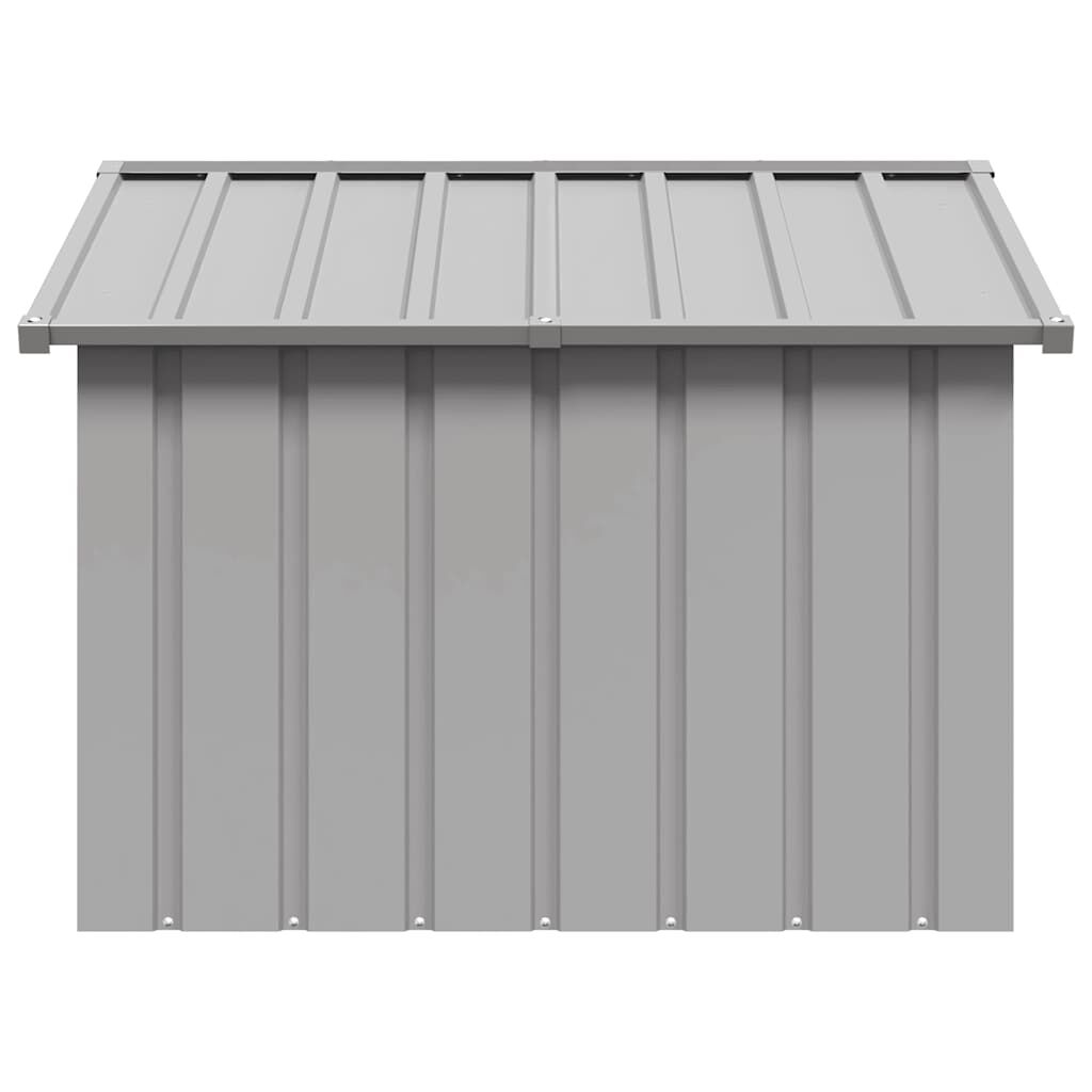 vidaXL Dog House Grey 116.5x103x81.5 cm Galvanised Steel