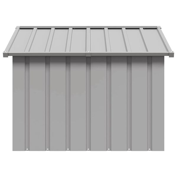 vidaXL Dog House Grey 116.5x103x81.5 cm Galvanised Steel