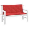 vidaXL Garden Bench Cushions 2pcs Red 120x50x7cm Oxford Fabric