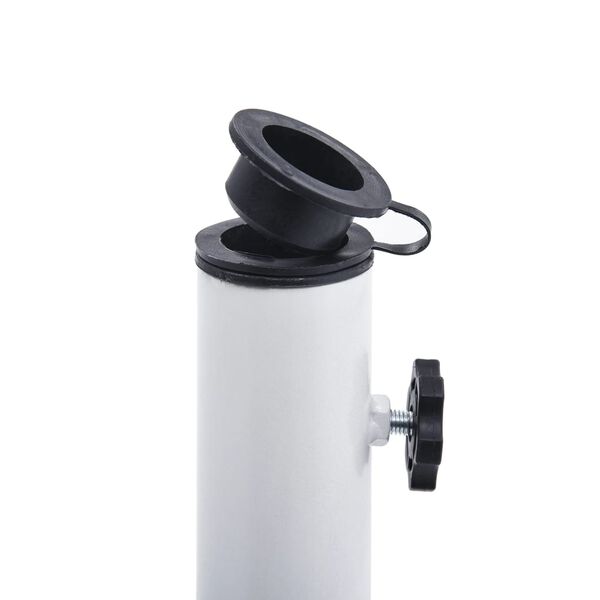 vidaXL Umbrella Base White 12 kg 48 cm Cast Iron