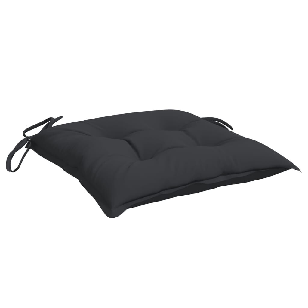 vidaXL Chair Cushions 2 pcs Black 40x40x7 cm Oxford Fabric