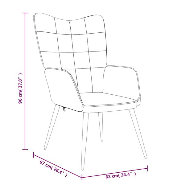vidaXL Relaxing Chair Black Fabric