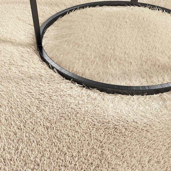 vidaXL Washable Rug Soft Shaggy Beige 160x230 cm Anti Slip