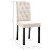 vidaXL Dining Chairs 4 pcs Cream Fabric