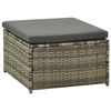 vidaXL 3 Piece Garden Lounge Set with Cushions Poly Rattan Grey