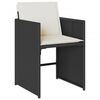 vidaXL 7 Piece Garden Dining Set with Cushions Beige Poly Rattan
