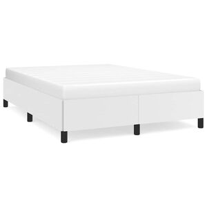 vidaXL Bed Frame without Mattress White 152x203 cm Queen Faux Leather