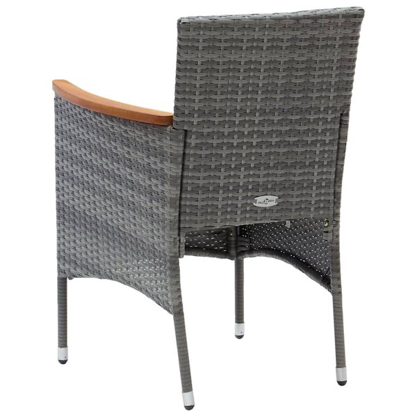 vidaXL 7 Piece Garden Dining Set Grey