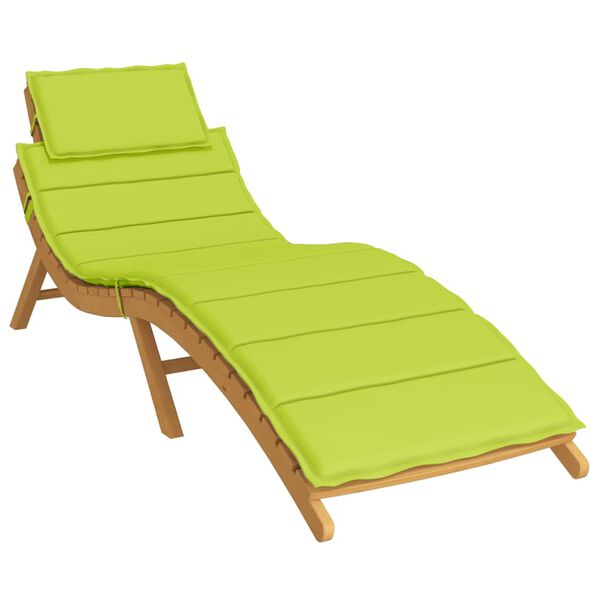 vidaXL Sun Lounger Cushion Bright Green 186x58x4cm Oxford Fabric