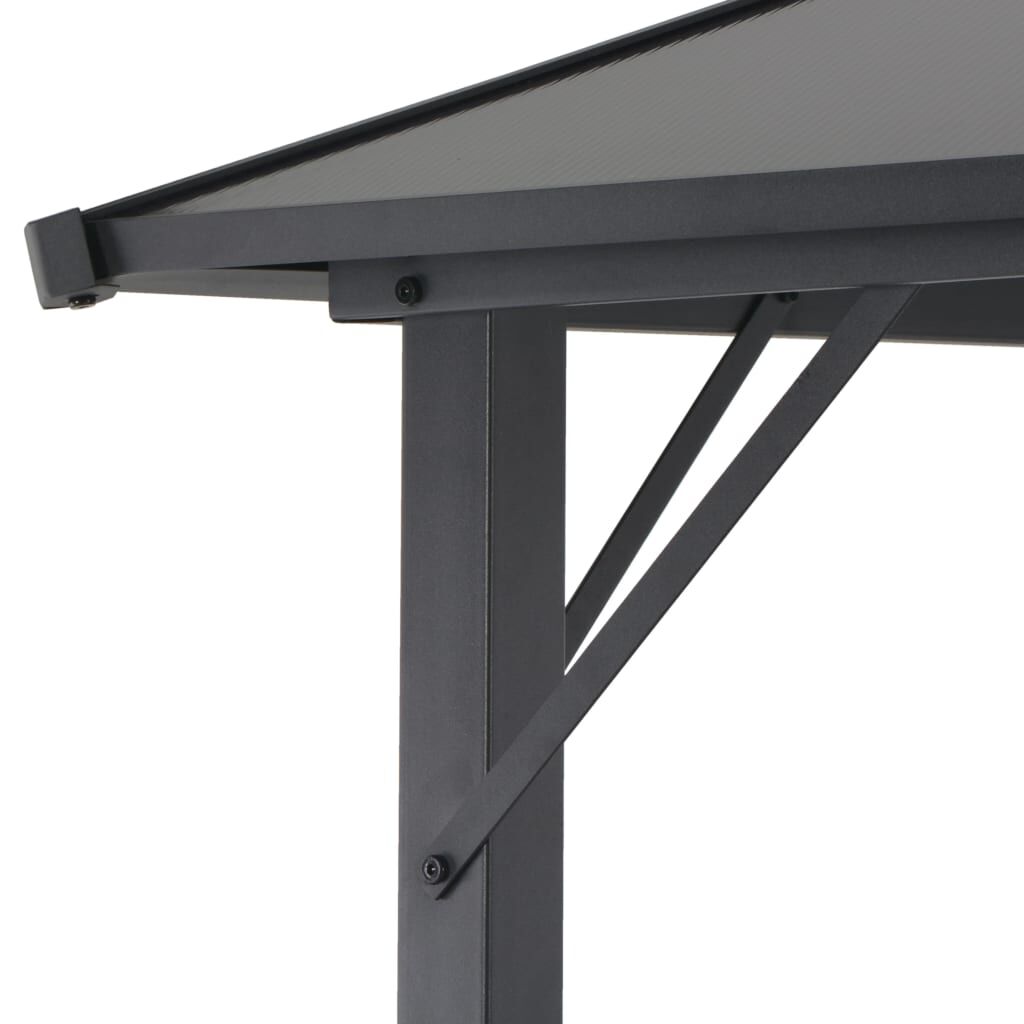 vidaXL Gazebo with Roof Aluminium 4x3x2.6 m Black