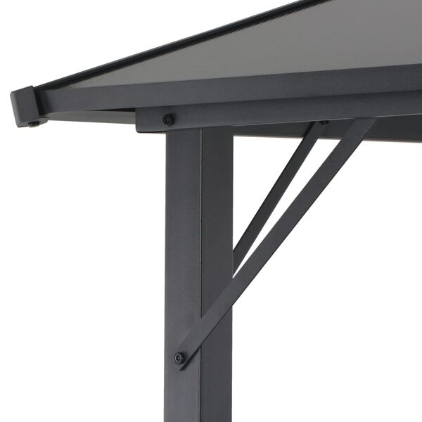 vidaXL Gazebo with Roof Aluminium 4x3x2.6 m Black