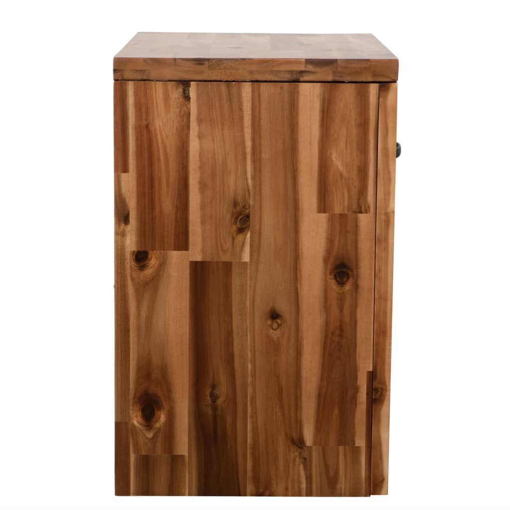 vidaXL Bedside Table Solid Acacia Wood 40x30x48 cm