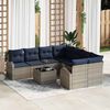 vidaXL Sofa Set 9 pcs Grey Polyester
