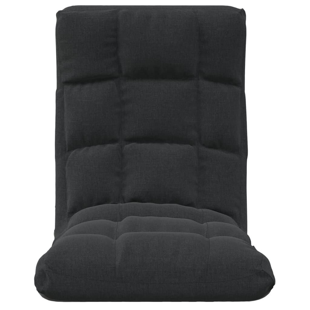 vidaXL Folding Floor Chair Black Fabric