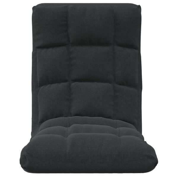 vidaXL Folding Floor Chair Black Fabric