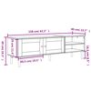 vidaXL TV Cabinet SENJA Rattan Look White 158x40x49cm Solid Wood Pine